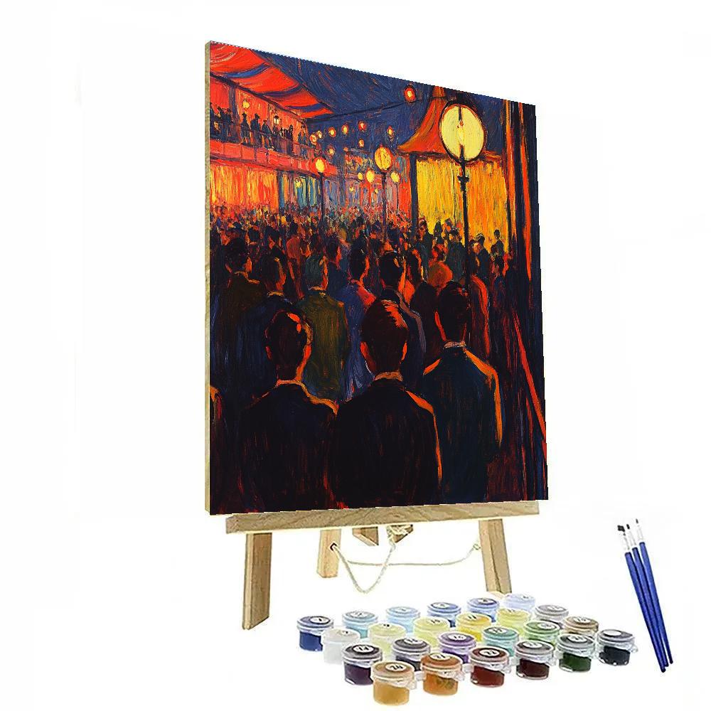 Henri Toulouse-Lautrec Inspired Circus Scene paint by number