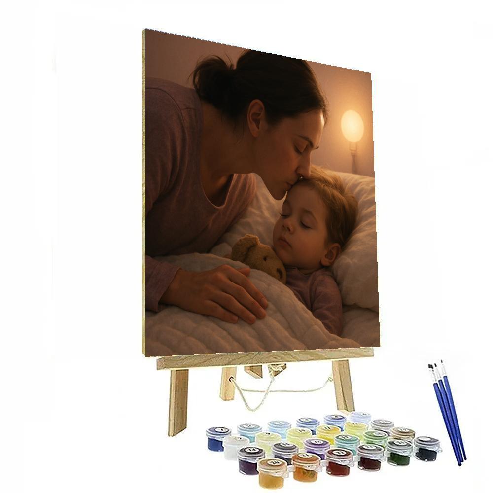 Bedtime Kiss Goodnight Number painting