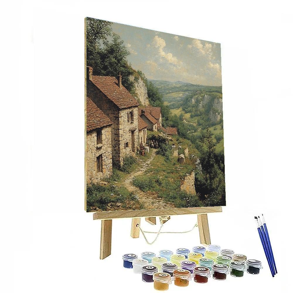 Gustave Courbet Inspired Rustic Village Paint by numbers kits