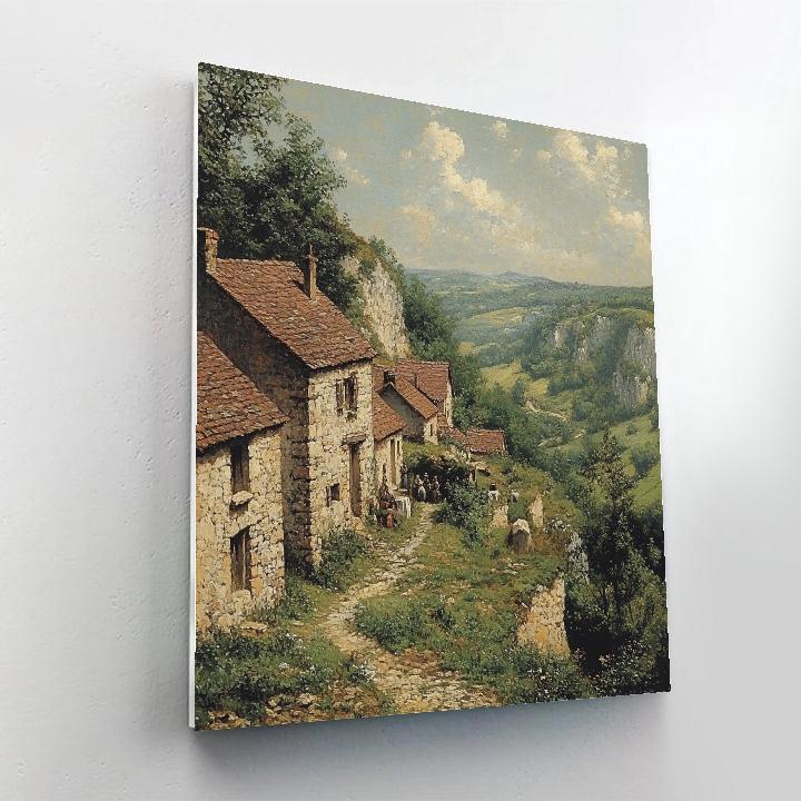Gustave Courbet Inspired Rustic Village Paint by numbers kits