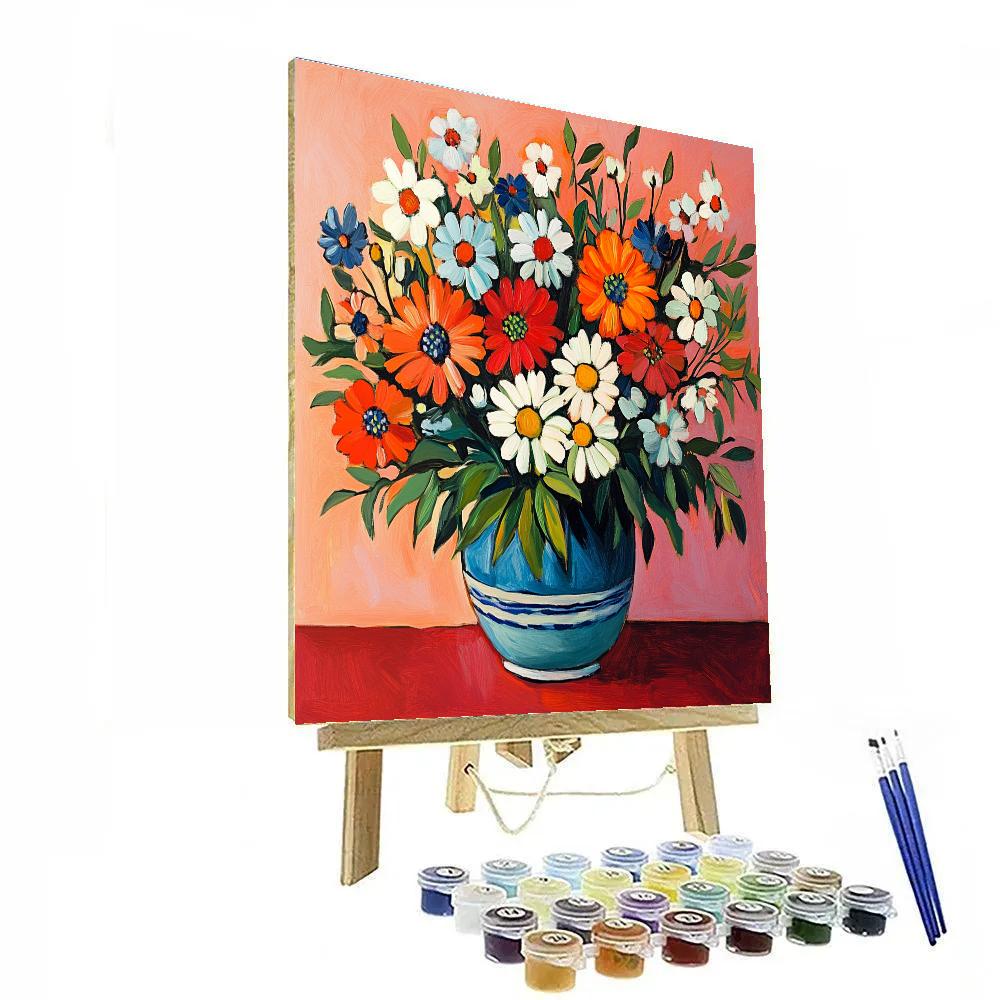 Henri Matisse Inspired Vibrant Floral Still Life painting number kit