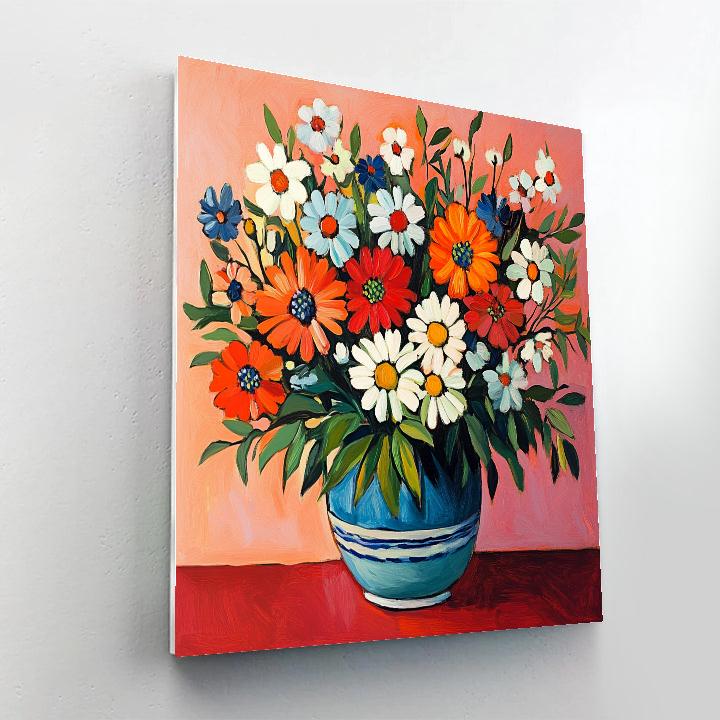 Henri Matisse Inspired Vibrant Floral Still Life painting number kit