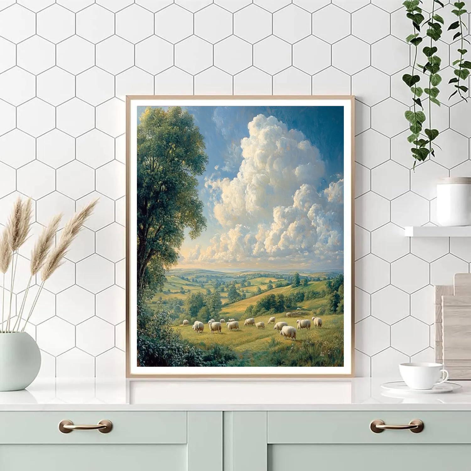 John Constable Inspired Pastoral Landscape DIY paint by numbers