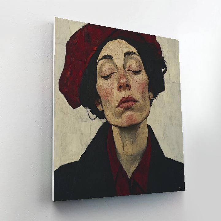 Egon Schiele Inspired Angular Portrait Paint by numbers kits
