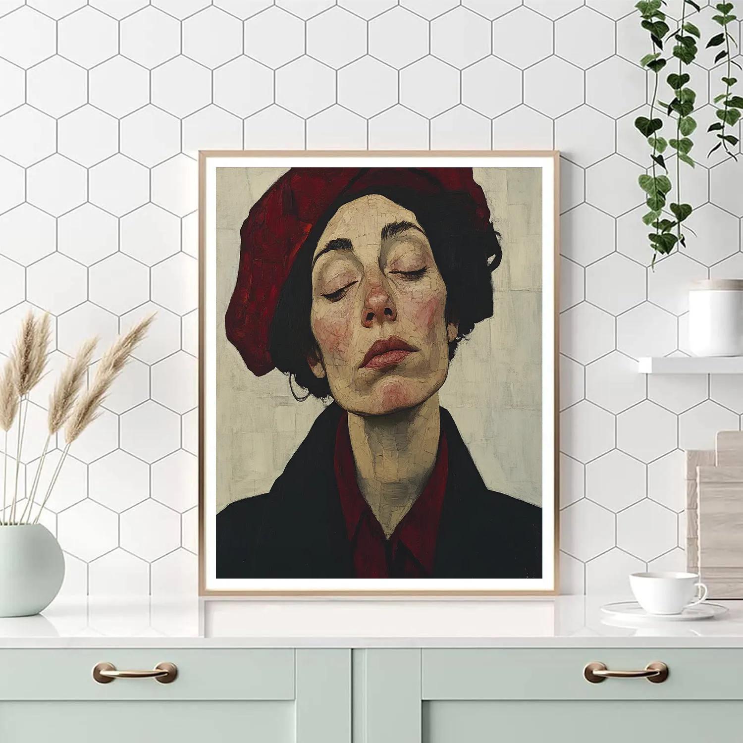 Egon Schiele Inspired Angular Portrait Paint by numbers kits