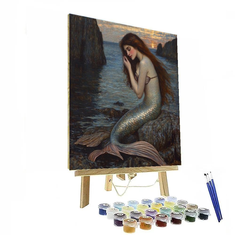 John William Waterhouse Inspired Mythical Mermaid Numbered painting kits