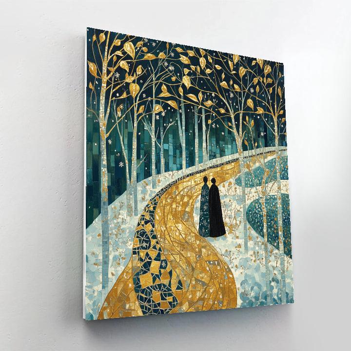 Gustave Klimt Inspired Winter Garden Paint by numbers art