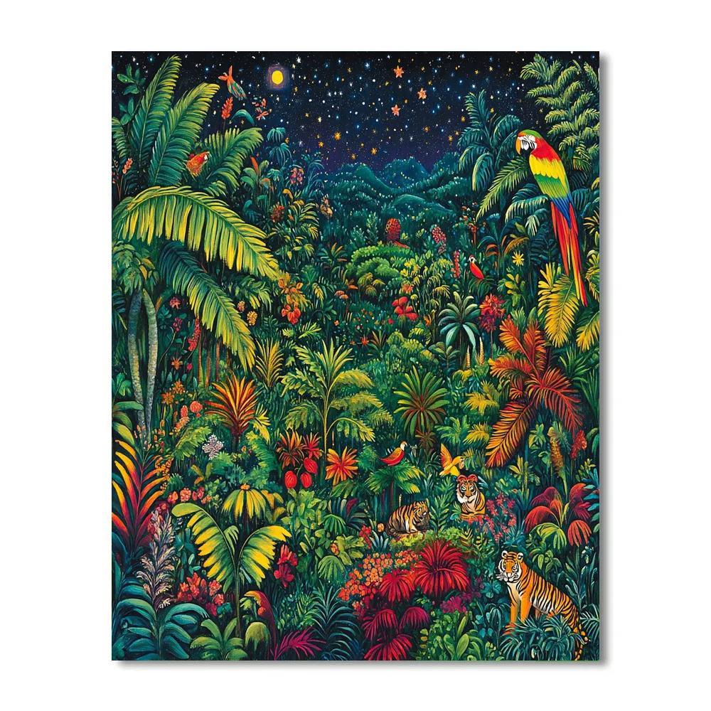 Henri Rousseau Inspired Jungle Dream Paint by numbers kits