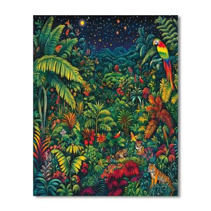 Henri Rousseau Inspired Jungle Dream Paint by numbers kits
