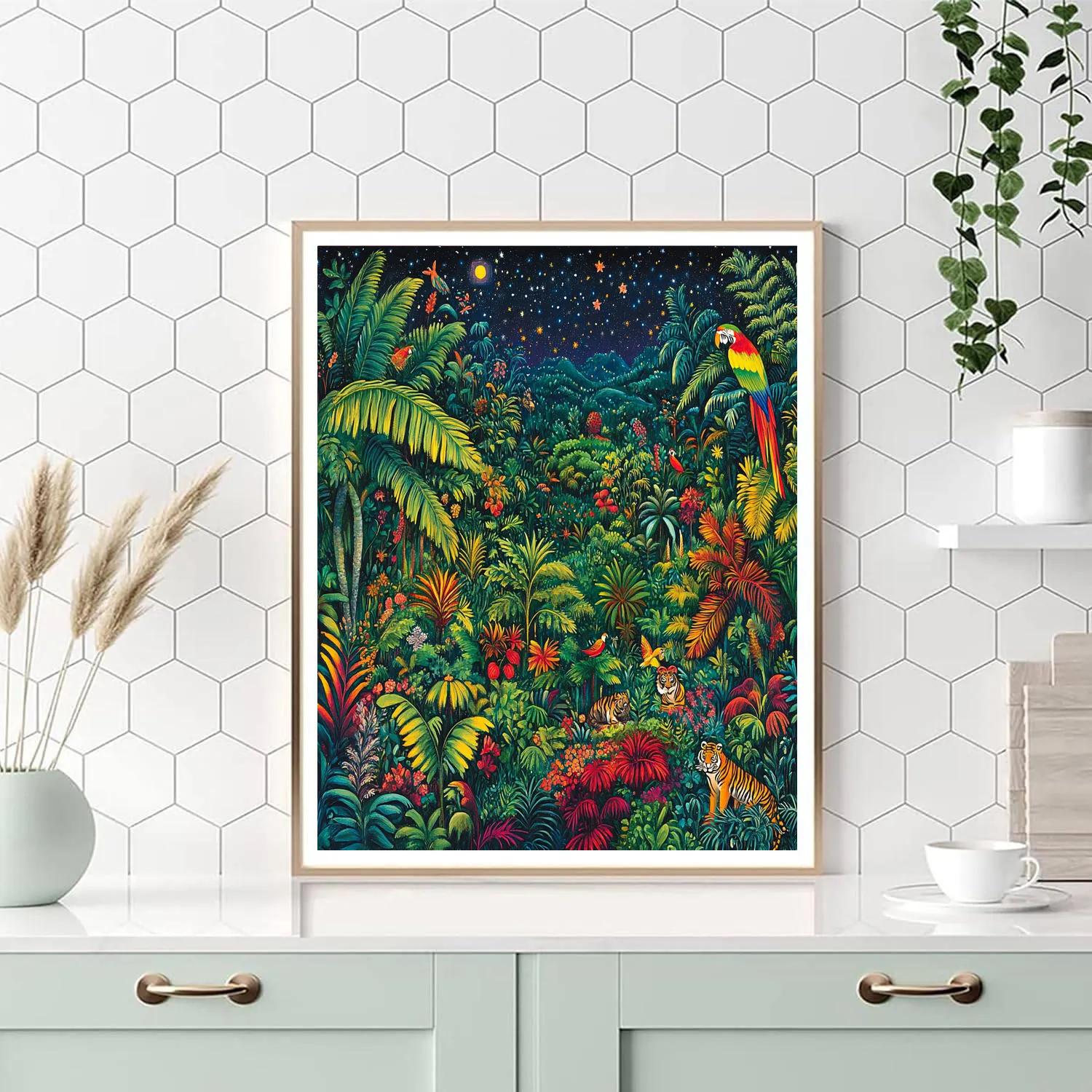Henri Rousseau Inspired Jungle Dream Paint by numbers kits