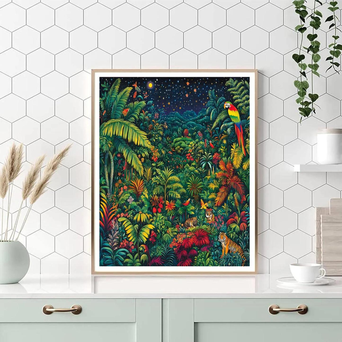 Henri Rousseau Inspired Jungle Dream Paint by numbers kits