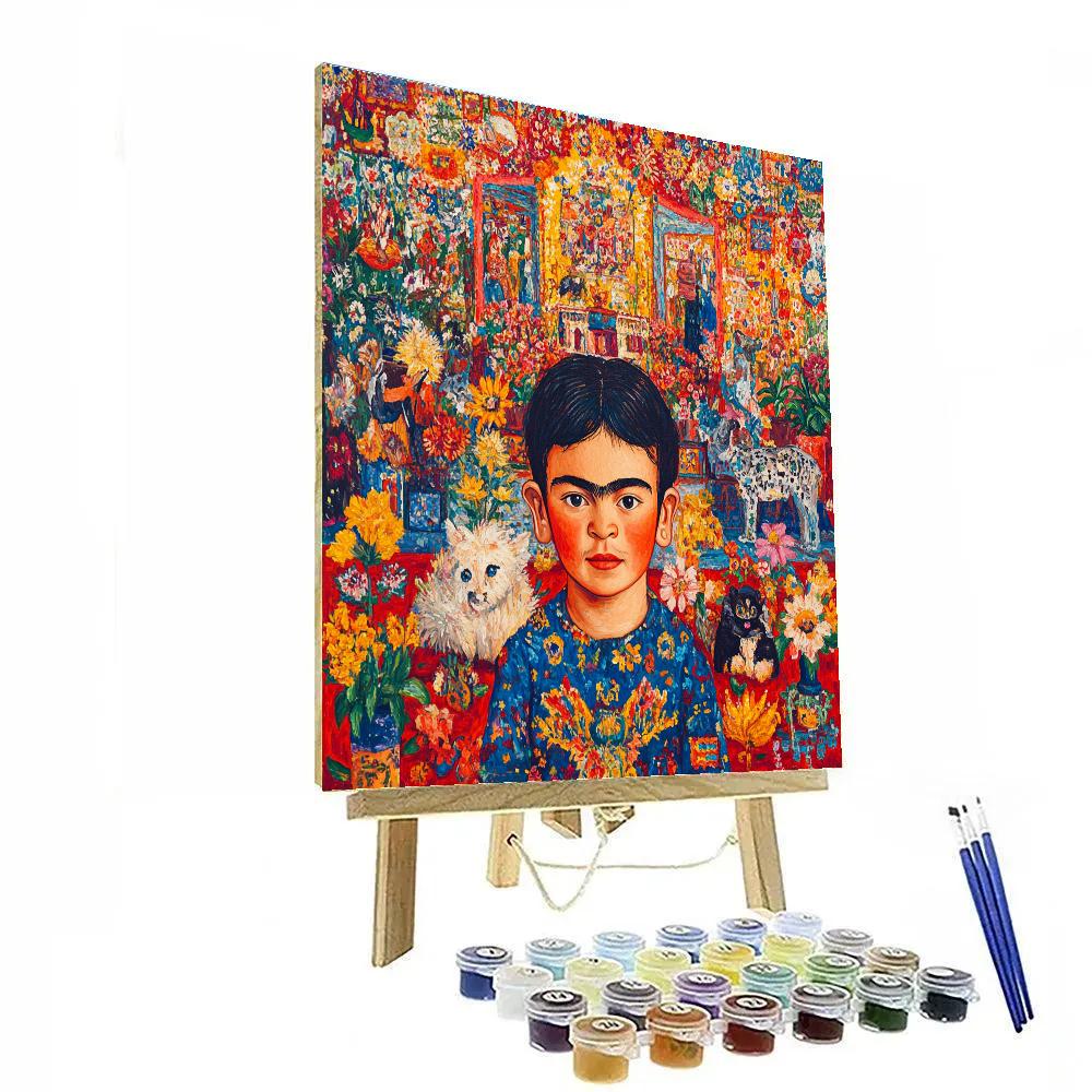 Frida Kahlo Inspired Symbolic Childhood Numbered painting kits