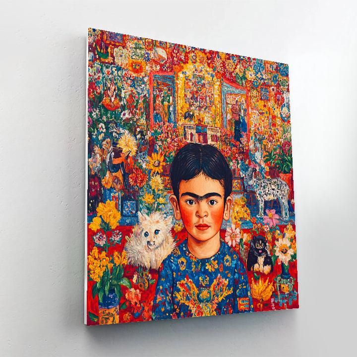 Frida Kahlo Inspired Symbolic Childhood Numbered painting kits
