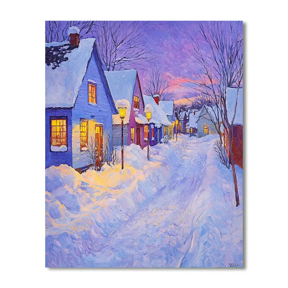 Marianne Von Werefkin Inspired Winter Evening DIY paint by numbers