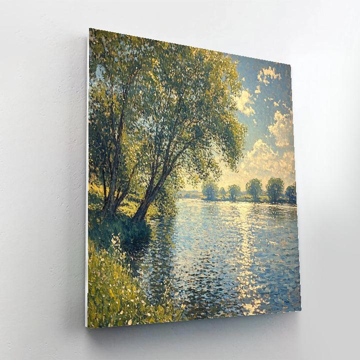 Alfred Sisley Inspired Riverside Landscape Numbered painting kits