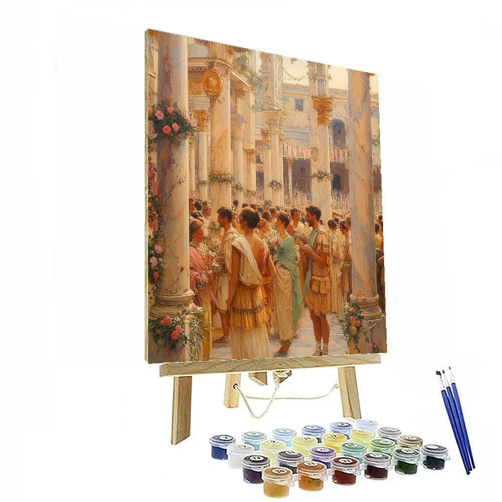 Lawrence Alma-Tadema Inspired Roman Festival paint by color