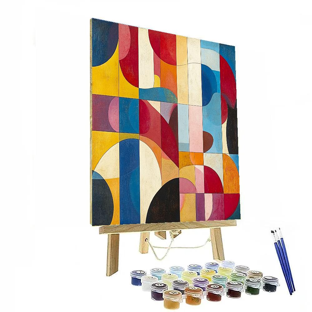 Paul Klee Inspired Colorful Pattern Painting by numbers kit