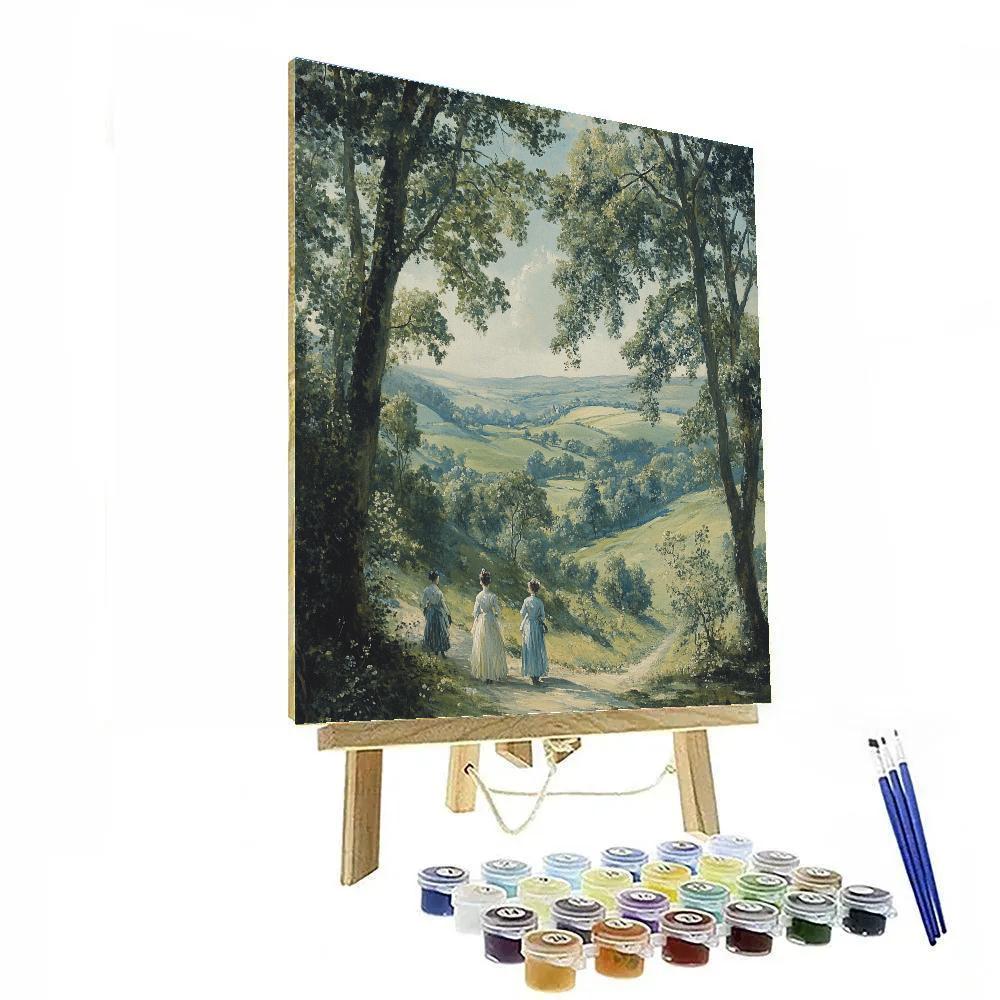 Thomas Gainsborough Inspired Elegant Landscape Numbered painting kits