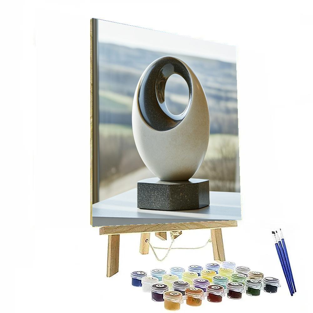 Barbara Hepworth Inspired Abstract Sculpture DIY paint by numbers