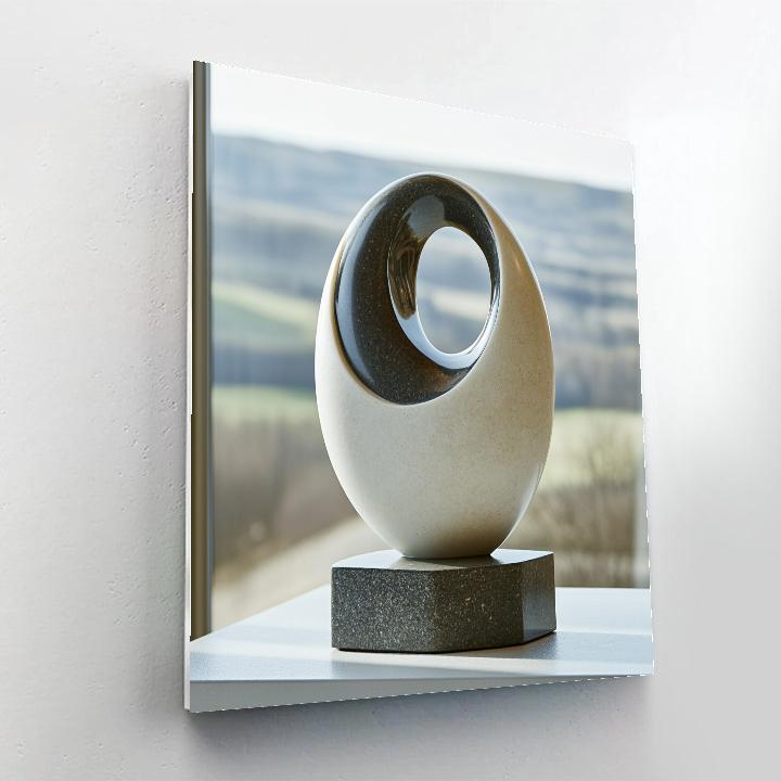 Barbara Hepworth Inspired Abstract Sculpture DIY paint by numbers