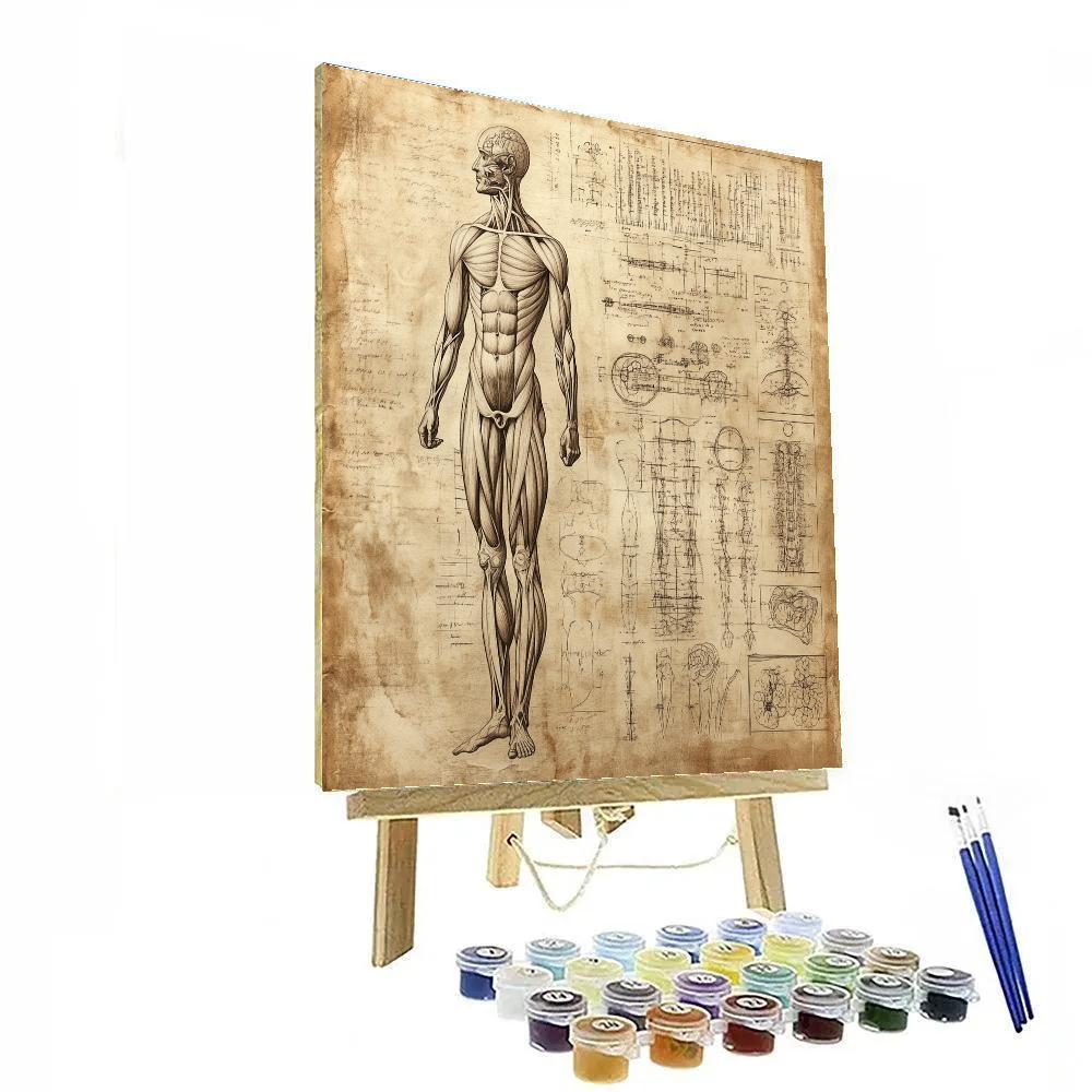 Leonardo Da Vinci Inspired Scientific Study paint by color