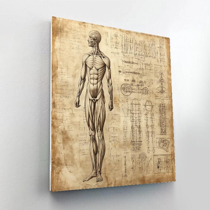 Leonardo Da Vinci Inspired Scientific Study paint by color