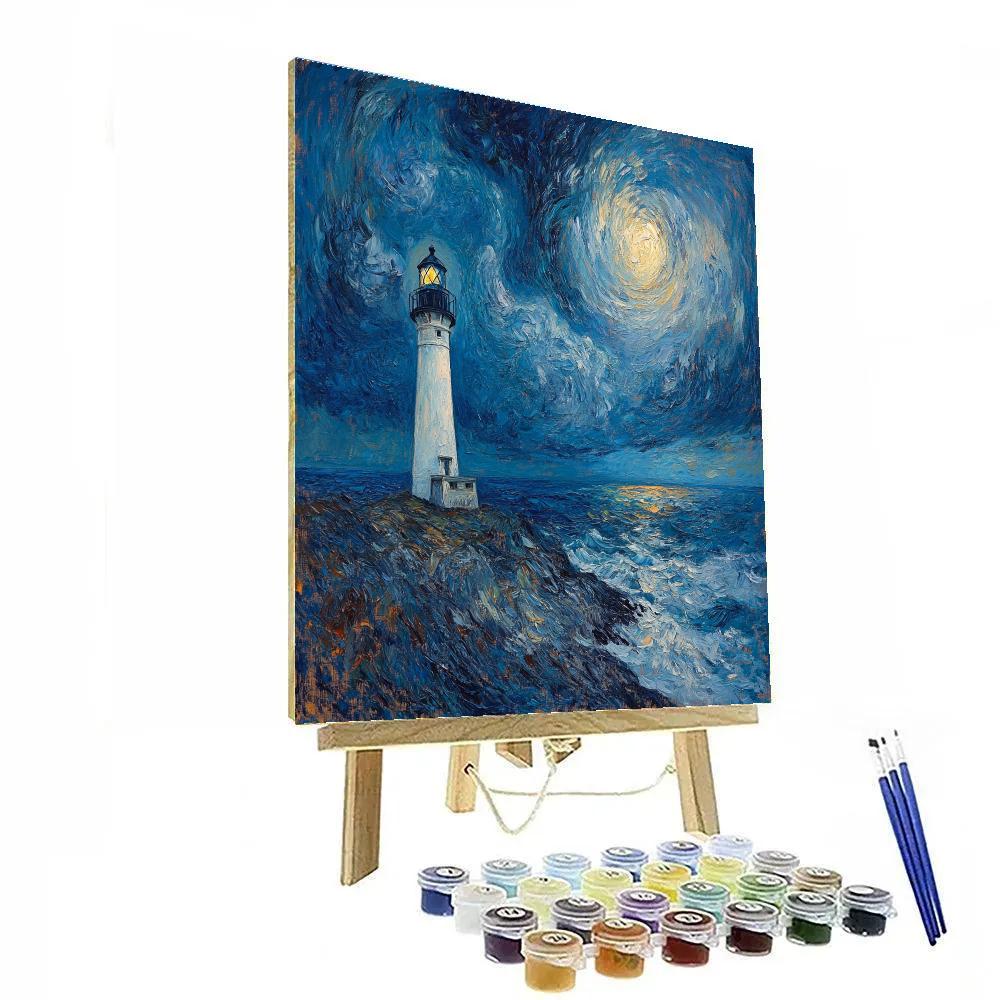 Edvard Munch Inspired Lonely Lighthouse Paint by numbers kits