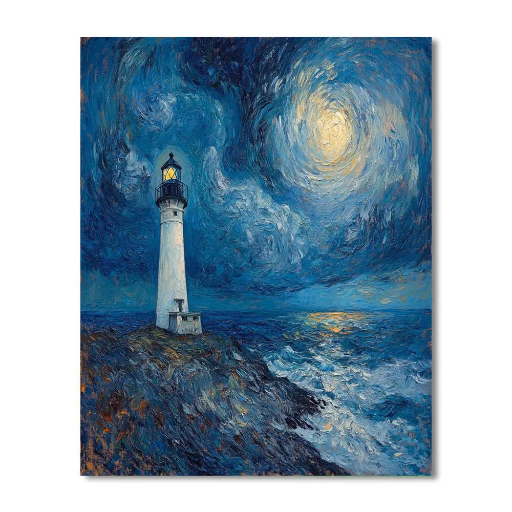 Edvard Munch Inspired Lonely Lighthouse Paint by numbers kits