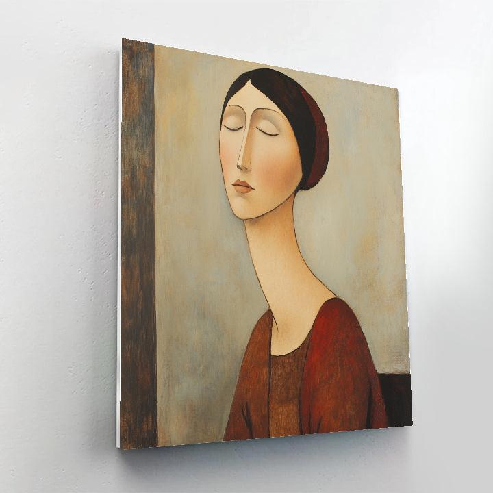 Amedeo Modigliani Inspired Graceful Lady paint by number