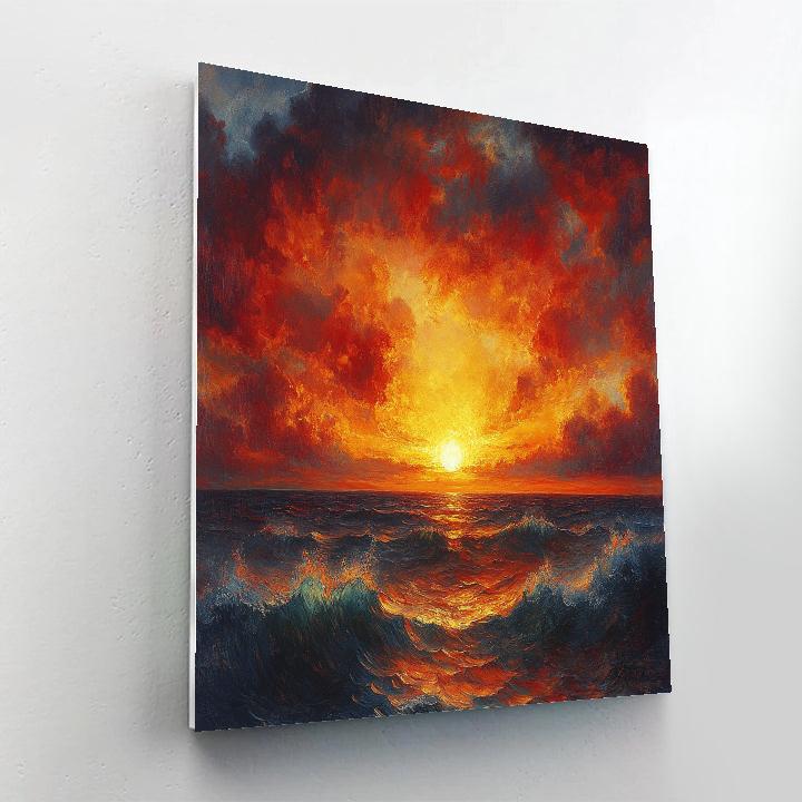 J.M.W. Turner Inspired Fiery Sunset Paint by numbers kits