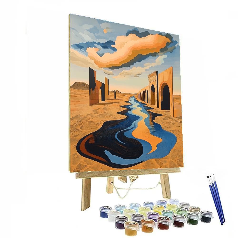 Salvador Dali Inspired Melting Sky paint by number
