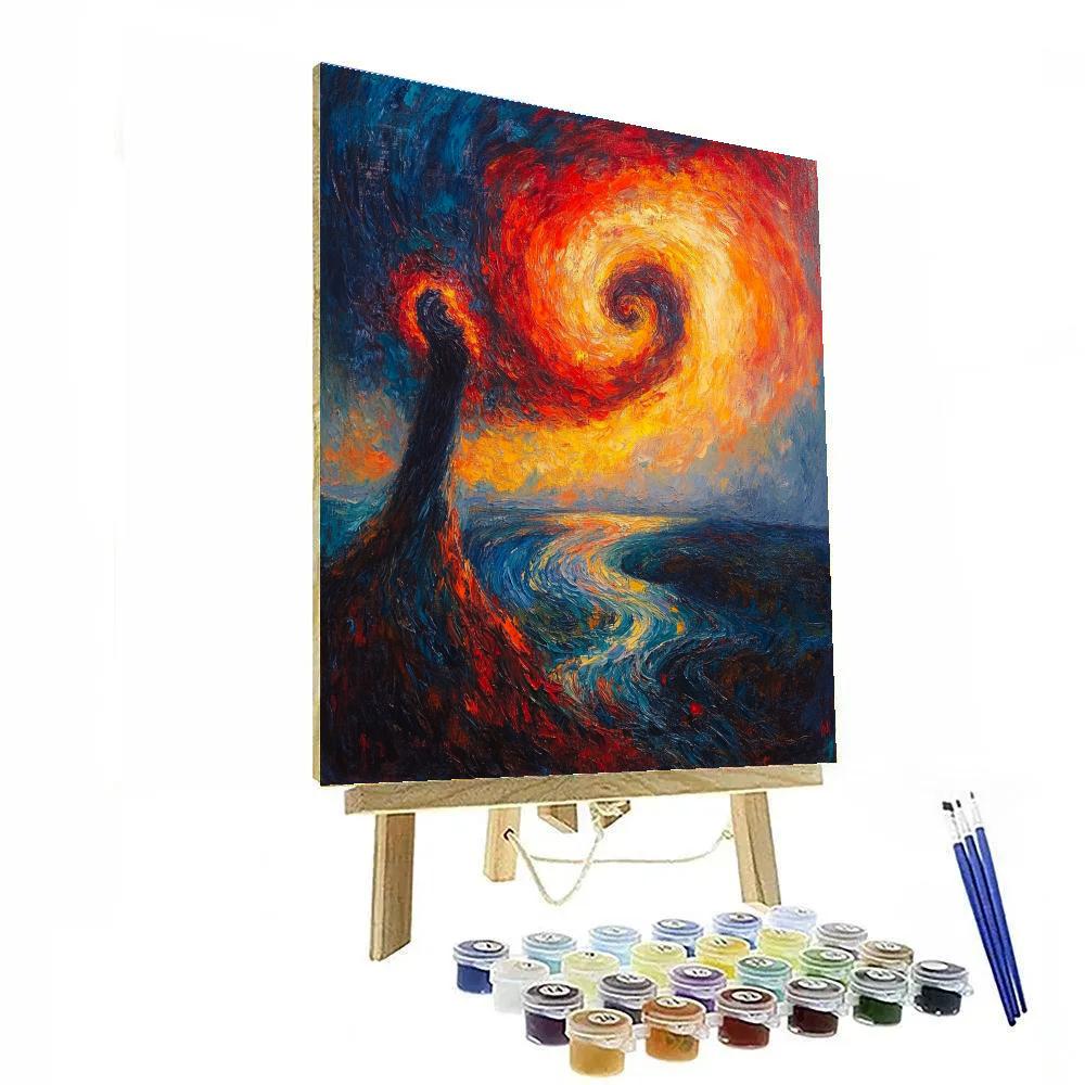 Edvard Munch Inspired Scream Storm Painting by numbers kit