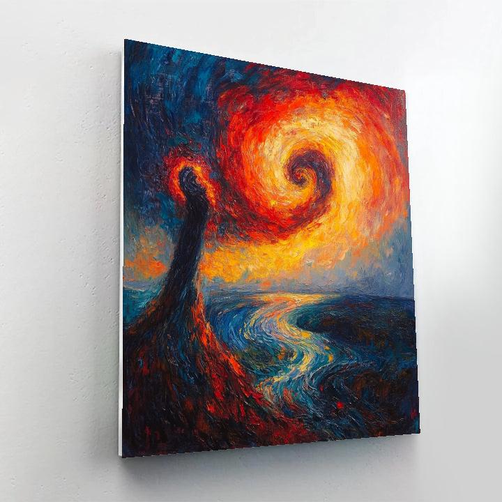 Edvard Munch Inspired Scream Storm Painting by numbers kit