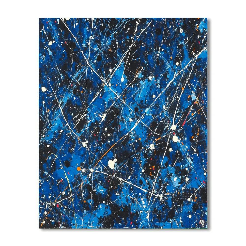 Jackson Pollock Inspired Rhythm Of Motion paint by color