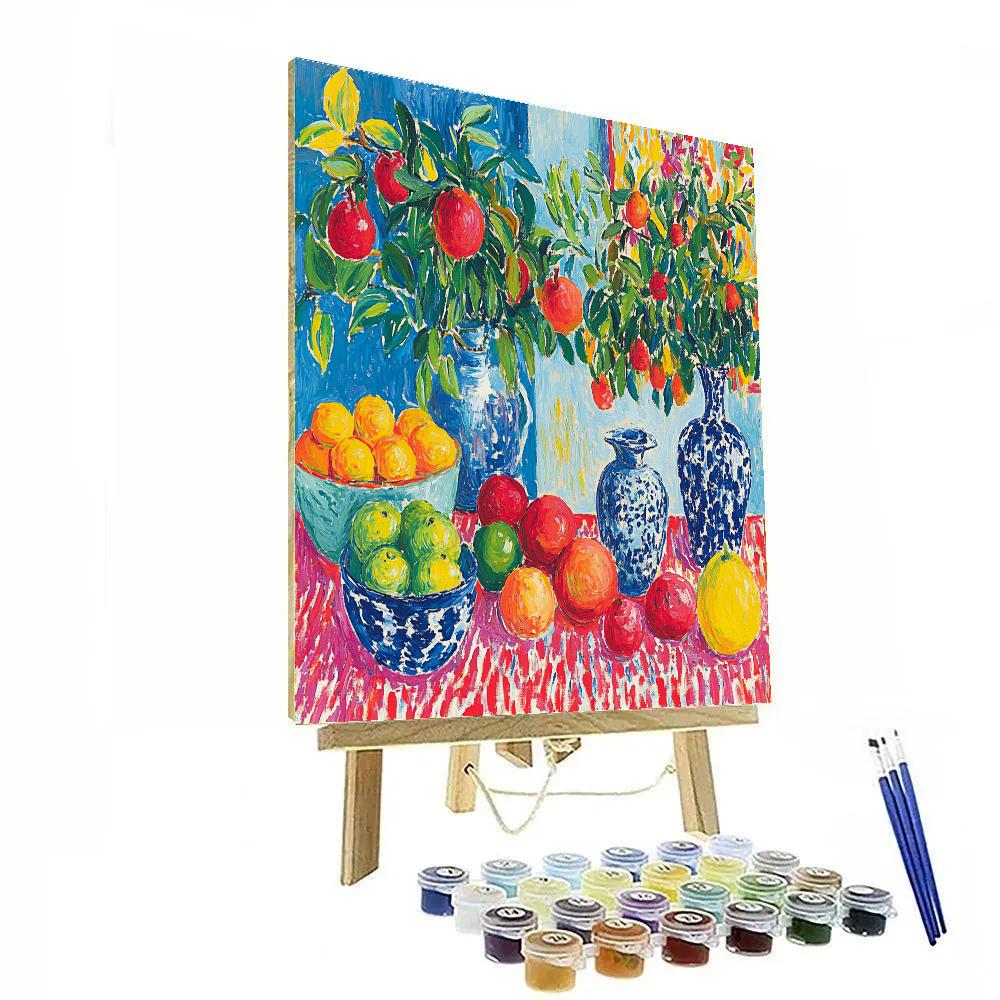 Henri Matisse Inspired Colorful Still Life DIY paint by numbers