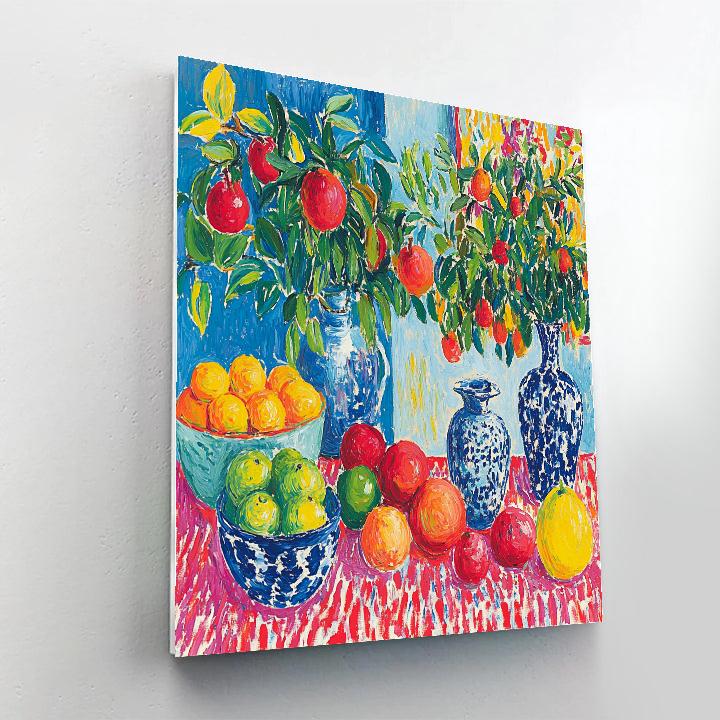 Henri Matisse Inspired Colorful Still Life DIY paint by numbers