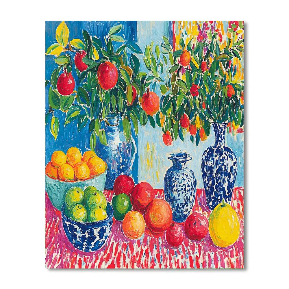 Henri Matisse Inspired Colorful Still Life DIY paint by numbers