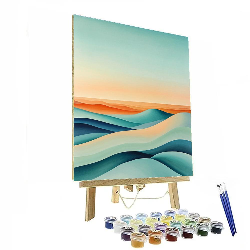 Georgia O’Keeffe Inspired Desert Sky paint by color