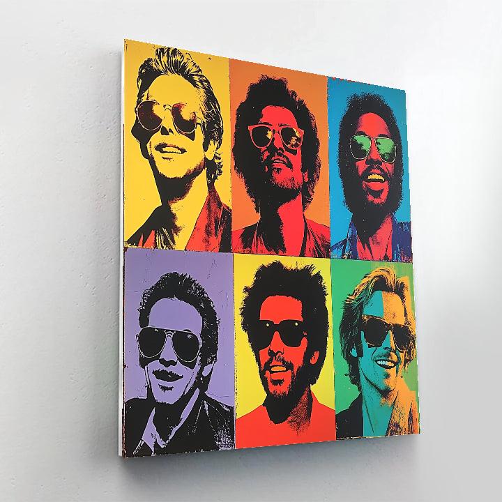 Andy Warhol Inspired Pop Music Icons paint by number