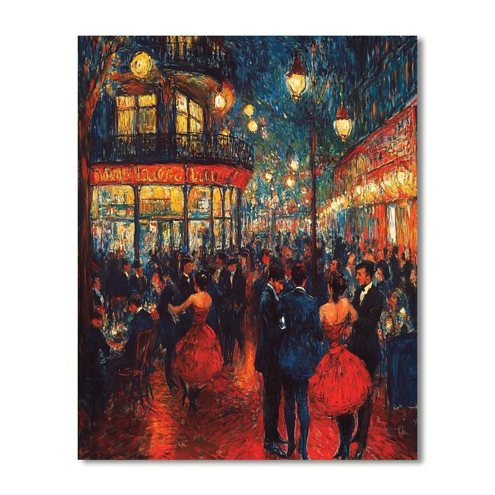 Henri Toulouse-Lautrec Inspired Parisian Cabaret paint by number