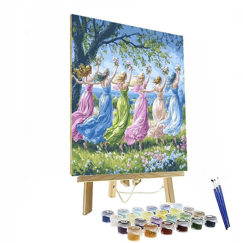 Botticelli Inspired Birth Of Spring paint by number