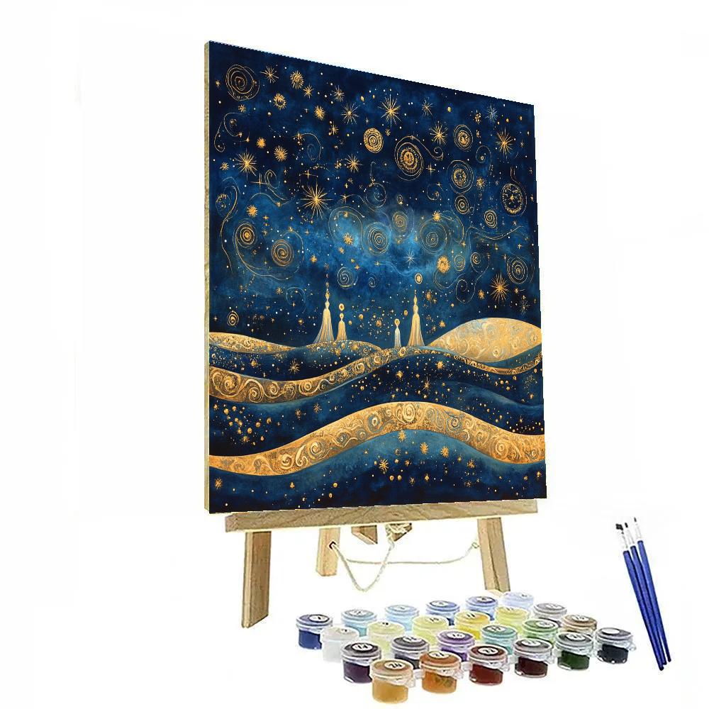 Klimt Inspired Celestial Dreams Numbered painting kits