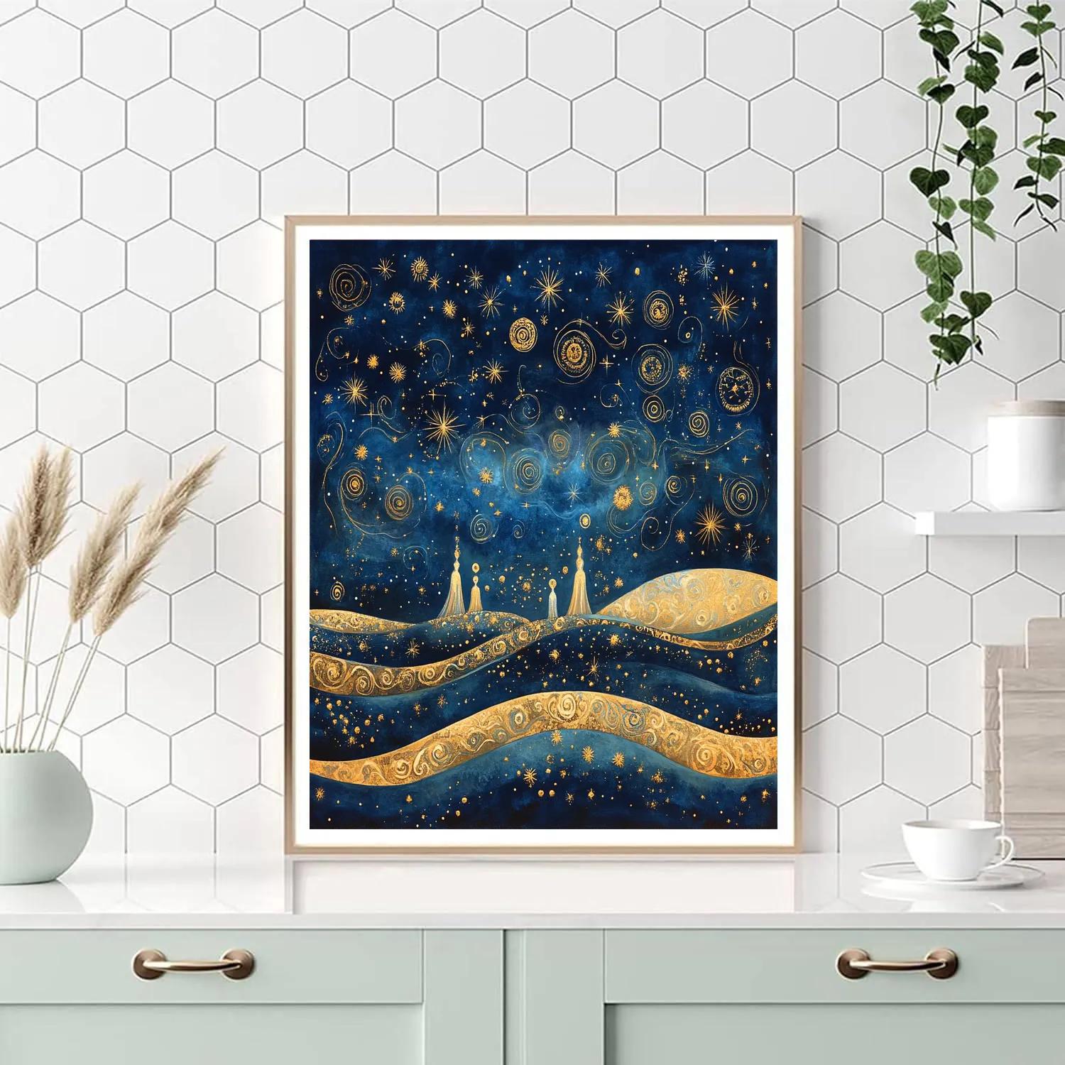 Klimt Inspired Celestial Dreams Numbered painting kits