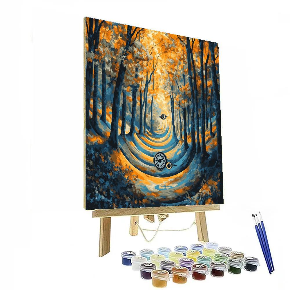 Dali Inspired Surreal Forest painting number kit