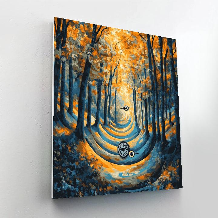 Dali Inspired Surreal Forest painting number kit