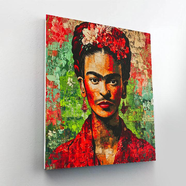 Kahlo Inspired Introspective Portrait Paint by numbers art