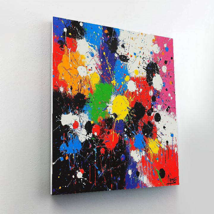 Pollock Inspired Abstract Energy DIY paint by numbers
