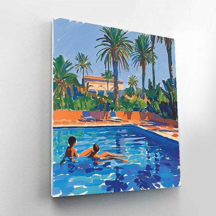 Hockney Inspired Poolside Afternoon Paint by numbers kits