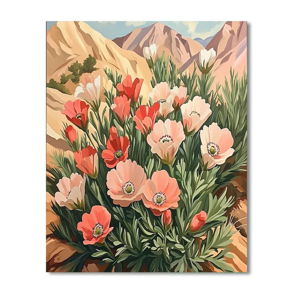 OKeeffe Inspired Desert Blooms Painting by numbers kit