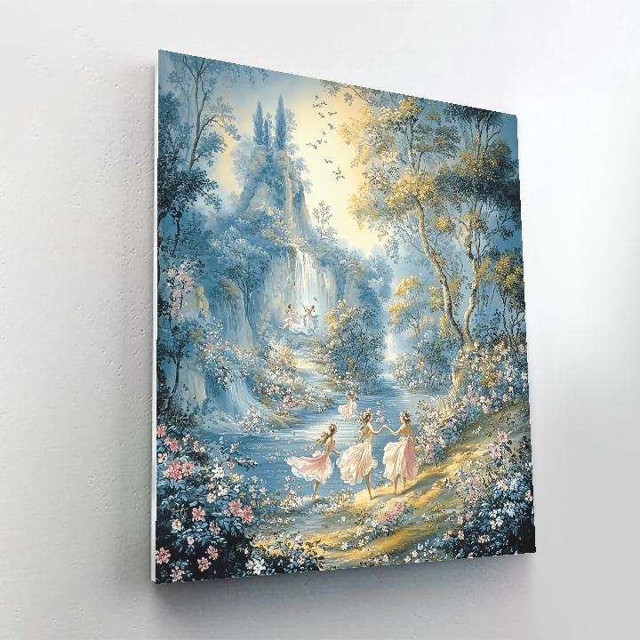 Francois Boucher Inspired Playful Nymphs Numbered painting kits